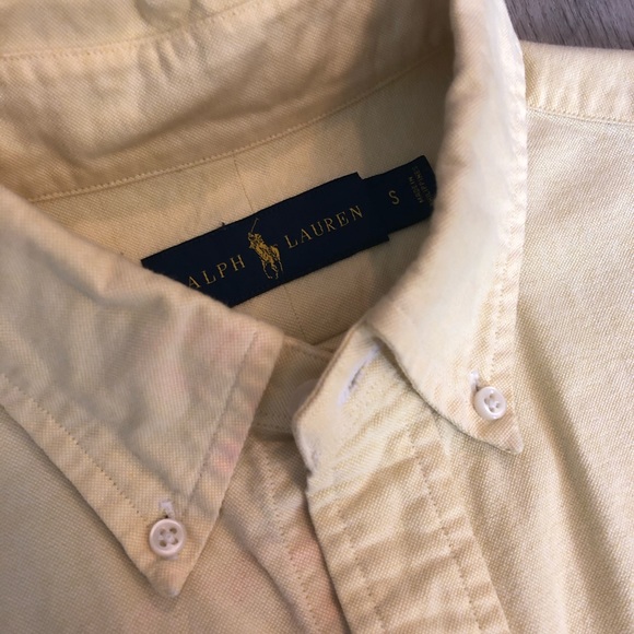 Ralph Lauren Yellow Oxford Button Down Dress Shirt - Picture 7 of 7